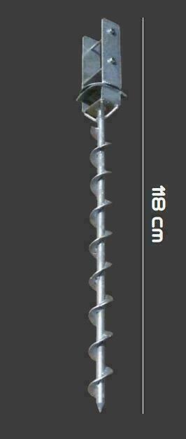 Schwere Erdankerschraube, L 118 cm, für Pfosten 9 x 9 cm
